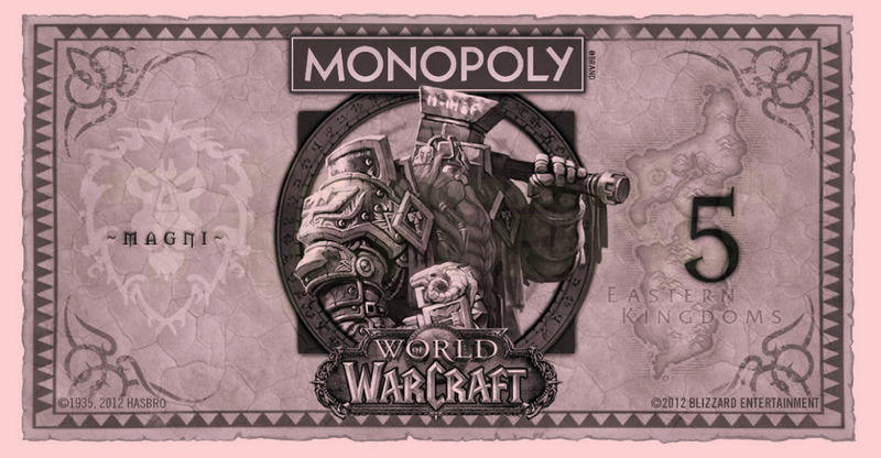 Illustration for article titled World of Warcraft Monopoly Puts a Fresh Face on Fake Currency